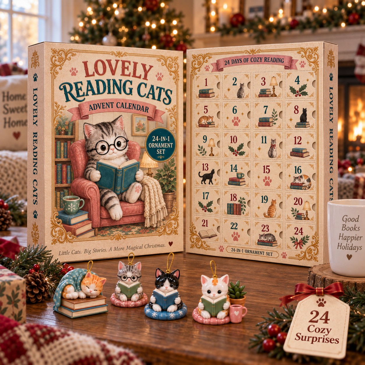 Lovely Reading Cats 24-Day Advent Calendar