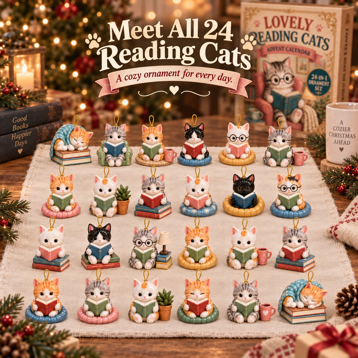 Lovely Reading Cats 24-Day Advent Calendar
