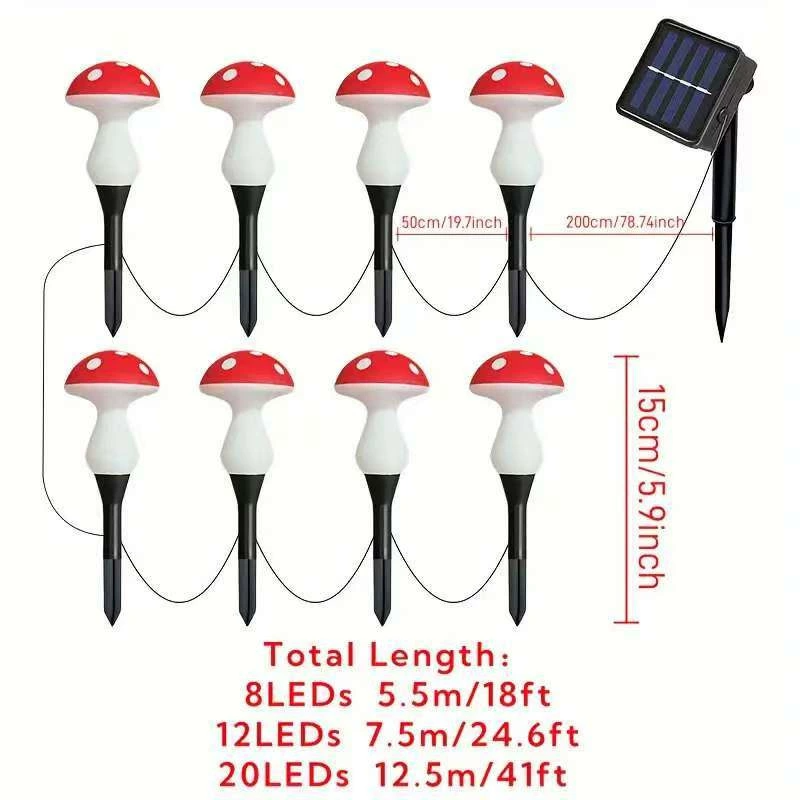 🏆Flash Sale⚡ 50K+ SOLD! Almost Gone - 🍄Outdoor Solar Mushroom Lights Set