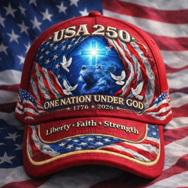 🇺🇸 USA 250 – One Nation Under God Patriotic Heritage Cap