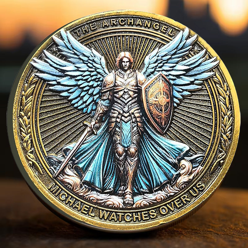 🏆Flash Sale 60% OFF - 🙏The Archangel Michael Watches Over Us Challenge Coin