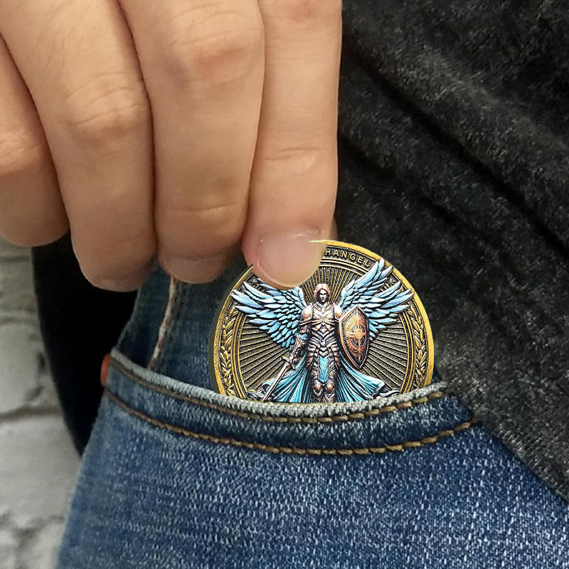 🏆Flash Sale 60% OFF - 🙏The Archangel Michael Watches Over Us Challenge Coin