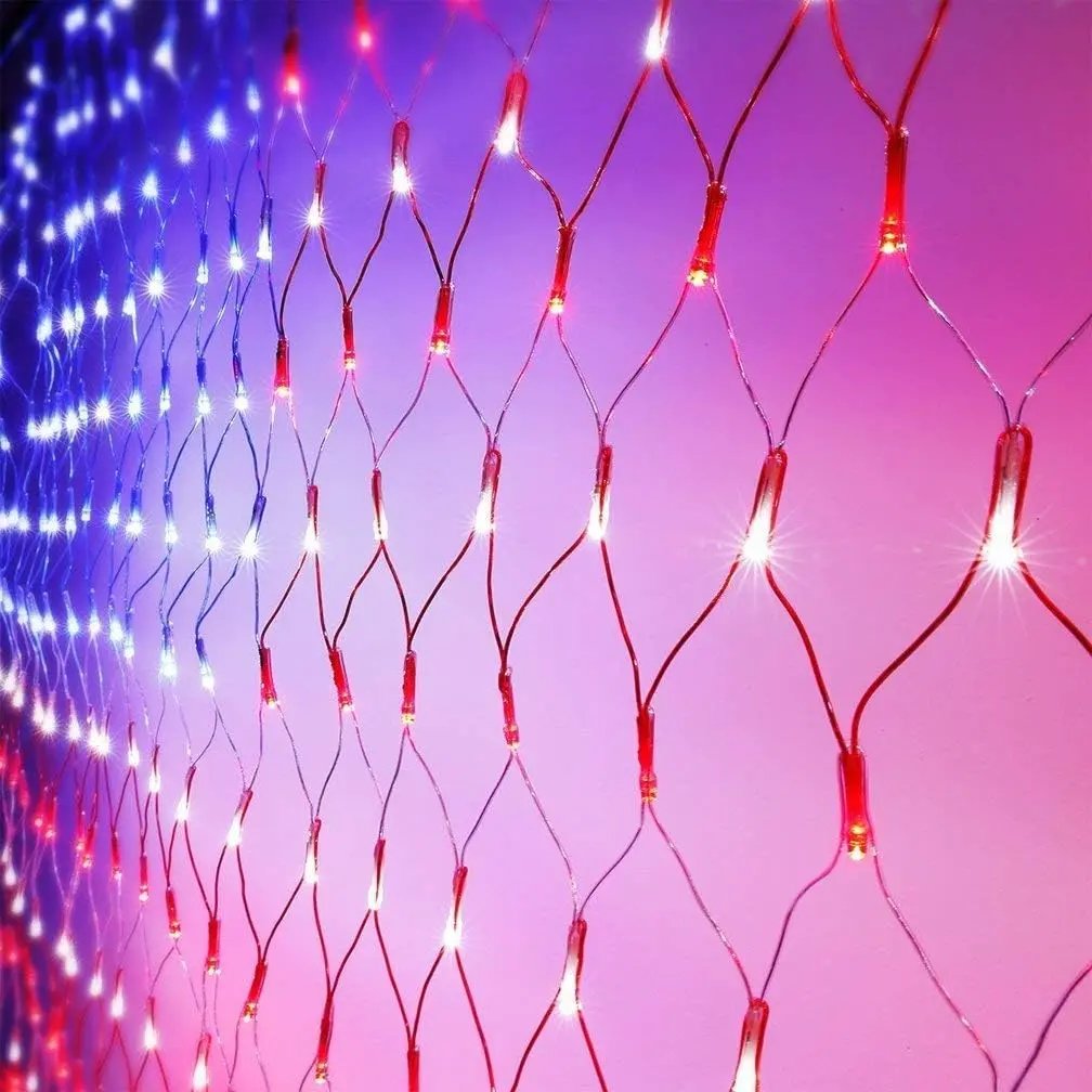 Solar LED American Flag Light for Outdoor Decor