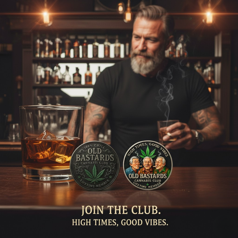 🤝“Old Bastards Cannabis Club” Commemorative Coin🌿