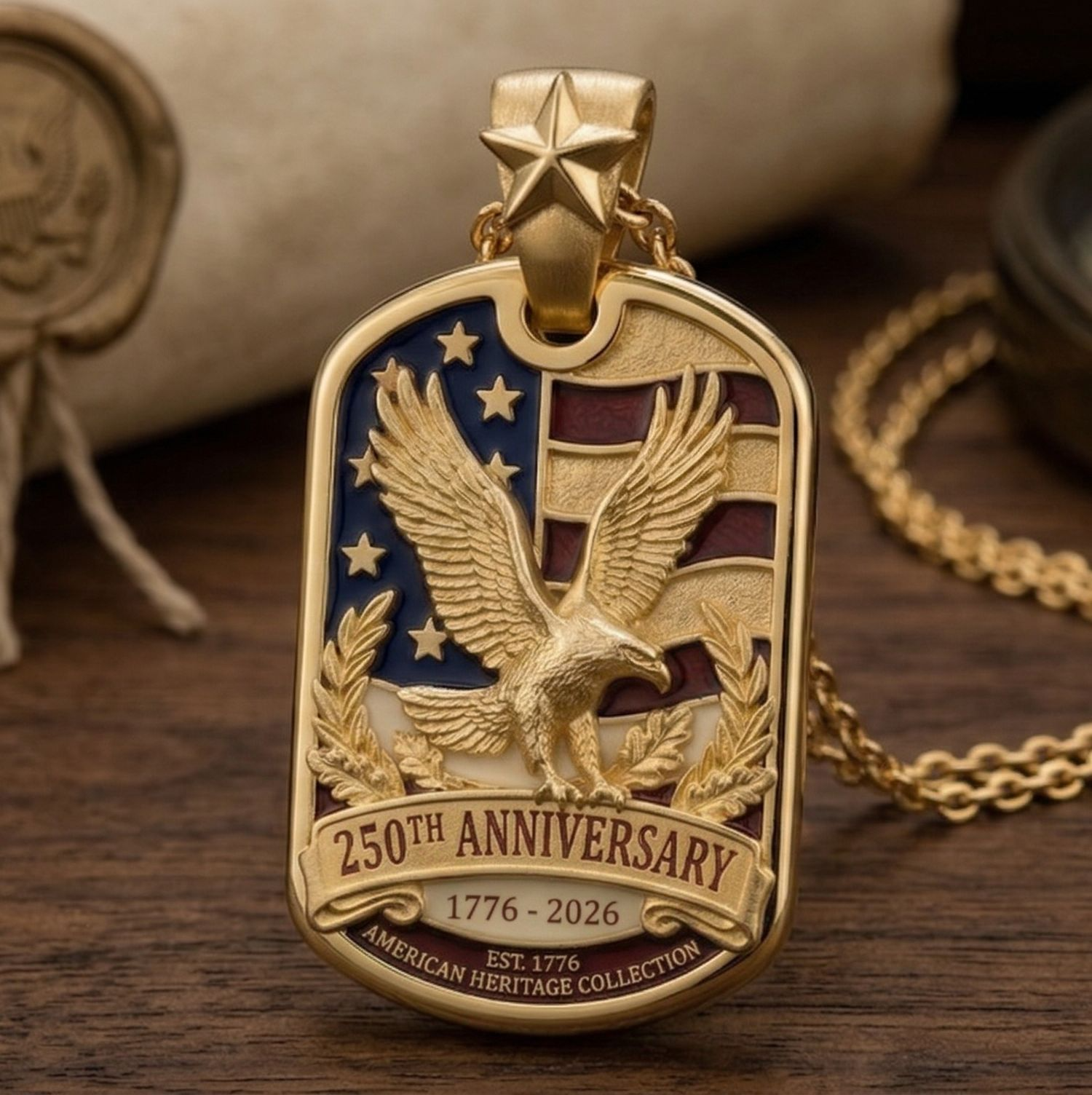 250th Anniversary Eagle Pendant Necklace