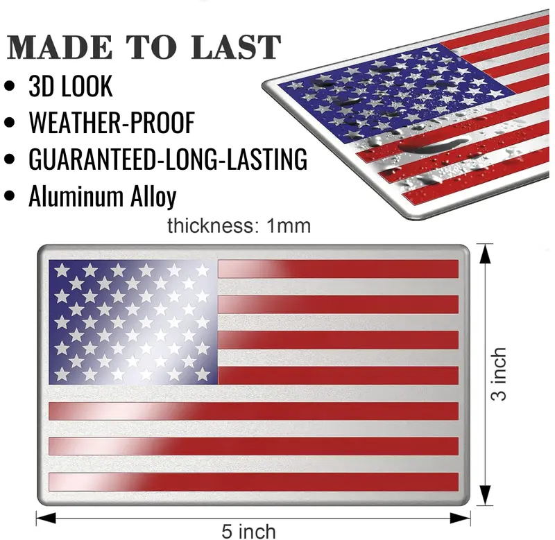 🎖️Independence Day 60% OFF - ★USA★ American Metal Flag Auto Fender Emblem