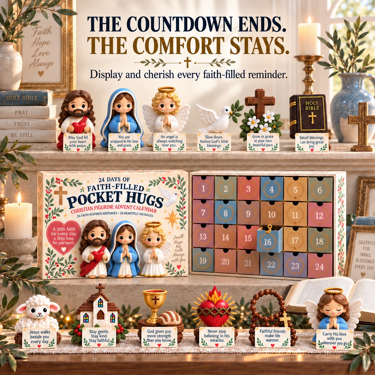 ✝️ 24 Days of Faith-Filled Pocket HugsTM Advent Calendar