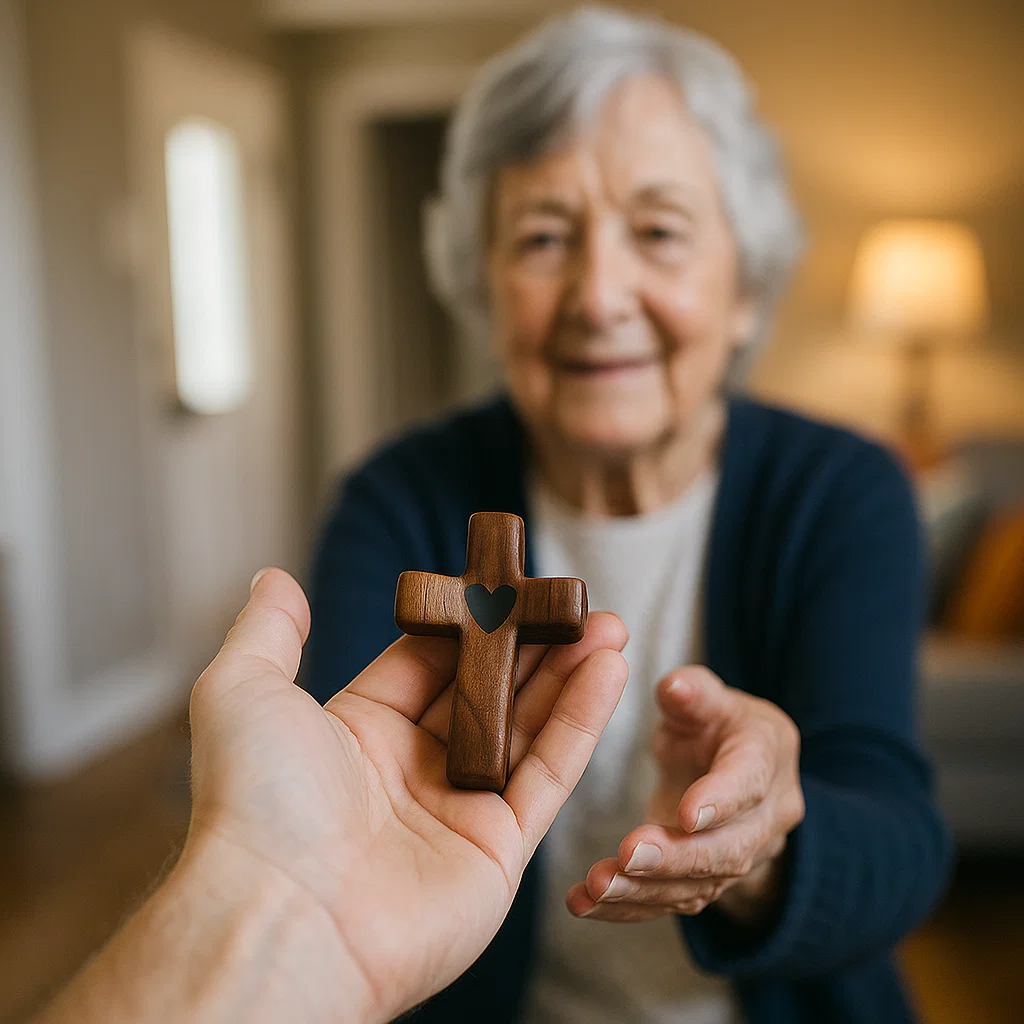 🏆Flash Sale 60% OFF - ✝️Handmade Cross With Heart | Encouragement Gift