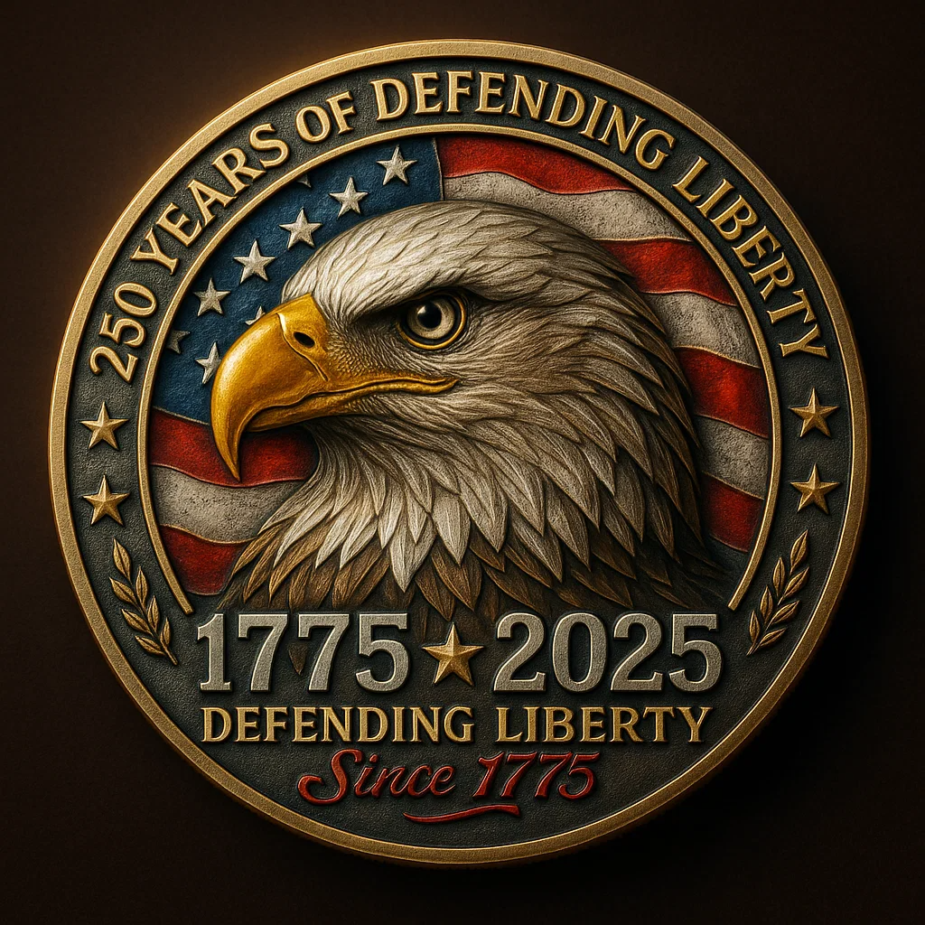 🦅 “Defending Liberty – 250 Years of Freedom” Commemorative Coin 🇺🇸