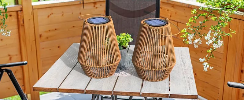 Product Introduction of Handwoven Rattan Solar Lantern, Special Design Outdoor Solar Garden Lights, Waterproof Solar Lights Suitable for Patio, Yard, Porch, Pathway, Decorative Lighting 9
