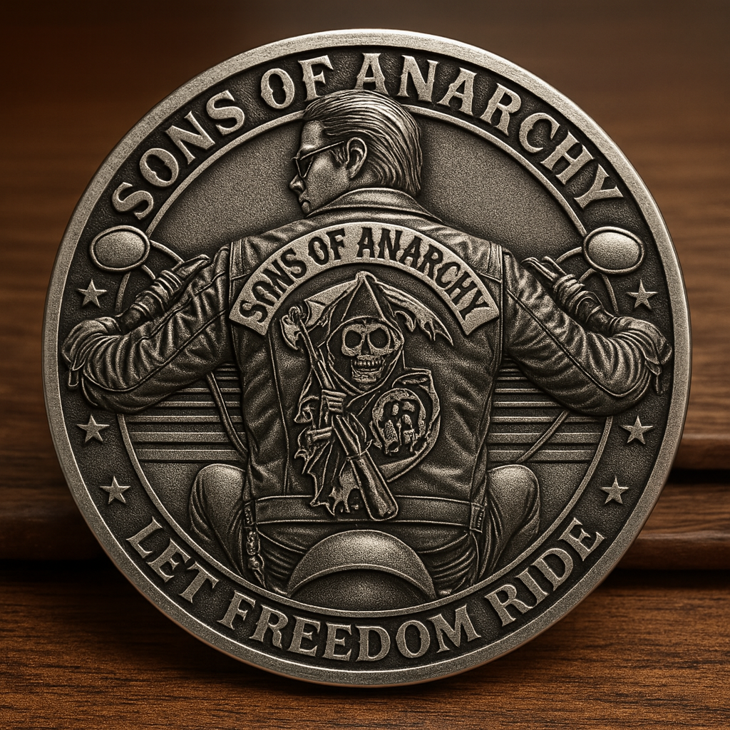 🏍Sons of Anarchy Challenge Coin – Let Freedom Ride
