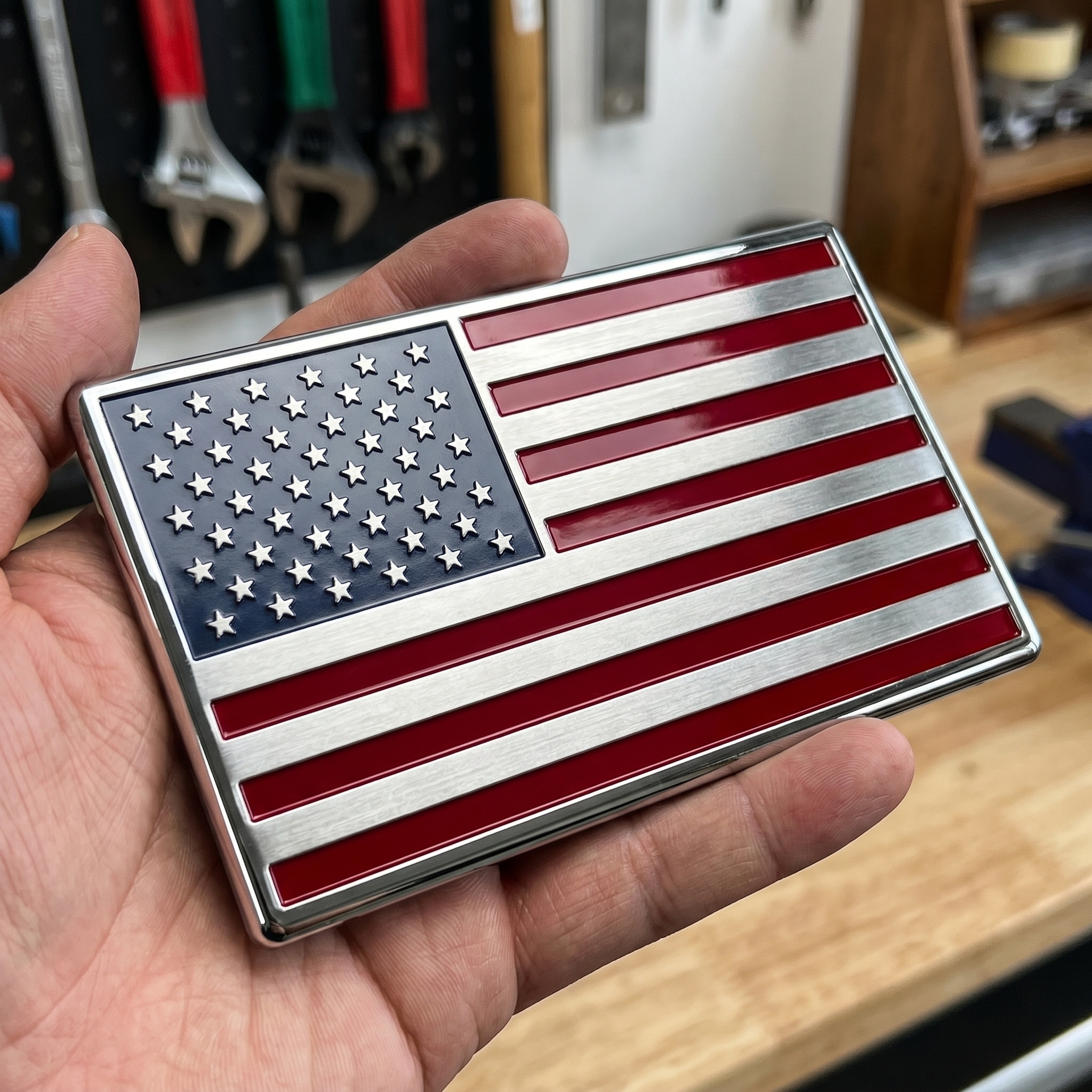 ★Original American Flag Metal Emblem