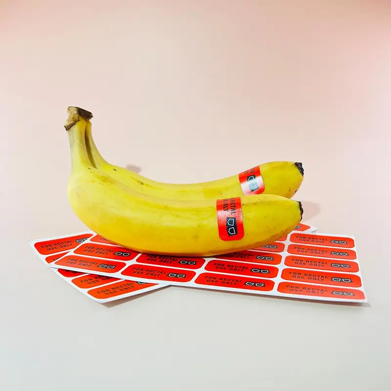 Product Introduction of For Rectal Use Only Letter Pattern Vinyl Sticker (400pcs/set), Waterproof Permanent Adhesive Label Sticker, Self Adhesive Label Sticker for Food, Fruit, Vegetable, Banana, Food Packaging, Desk Office Accessories, School Supplies 16