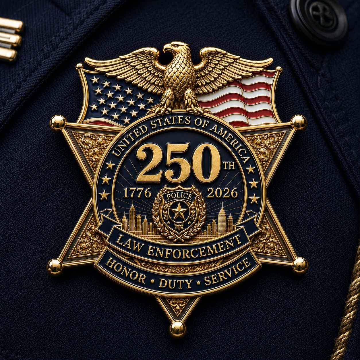 ★Anniversary 49% OFF - America 250 Law Enforcement Brooch