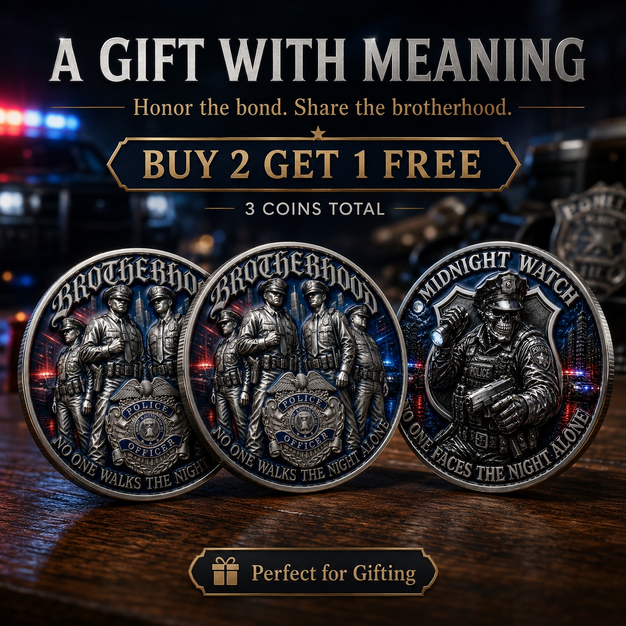 Police Brotherhood “Midnight Watch” Challenge Coin