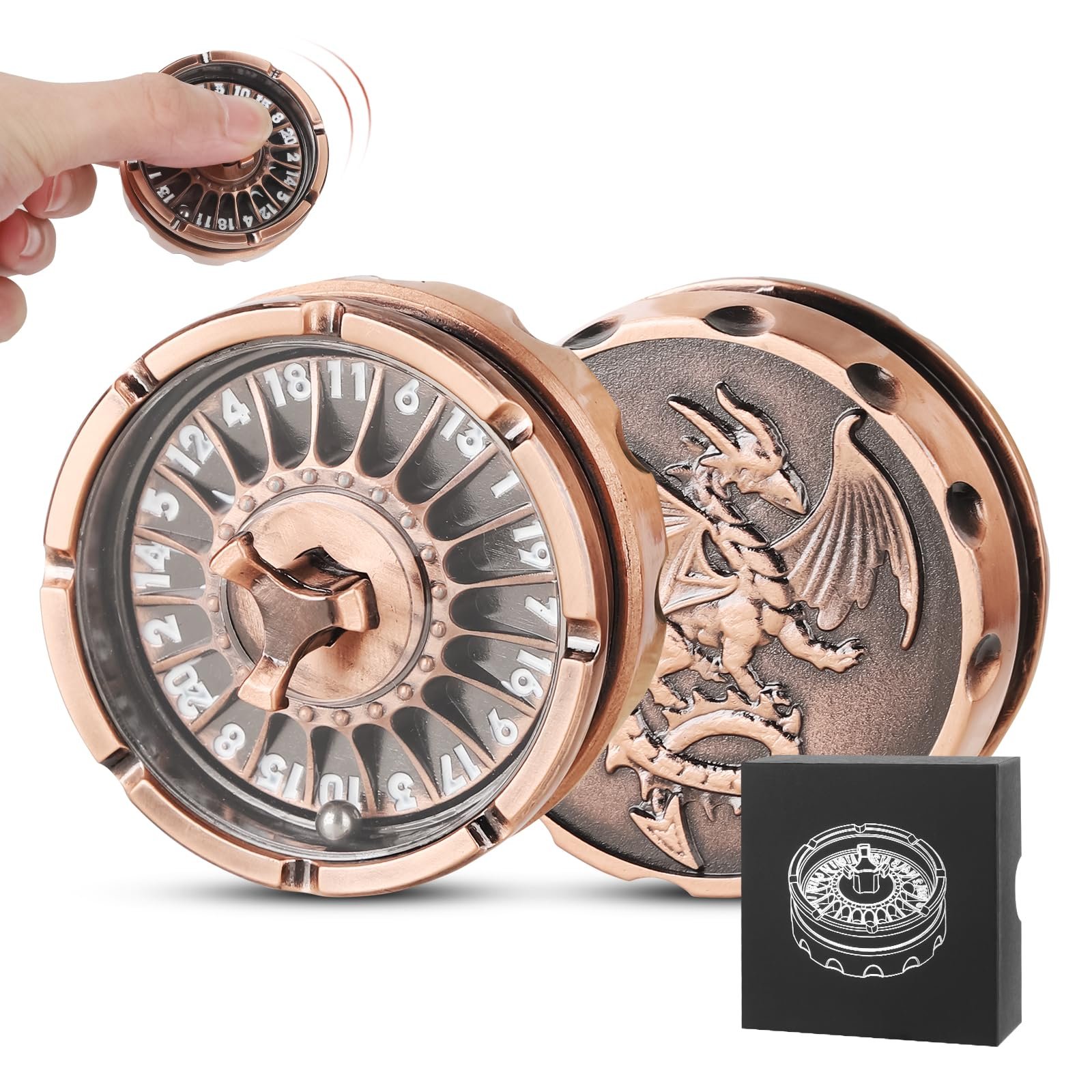 💥LAST DAY SALE 60% OFF - D20 Roulette Fidget Spinner Dice Set & Gift Case🎁