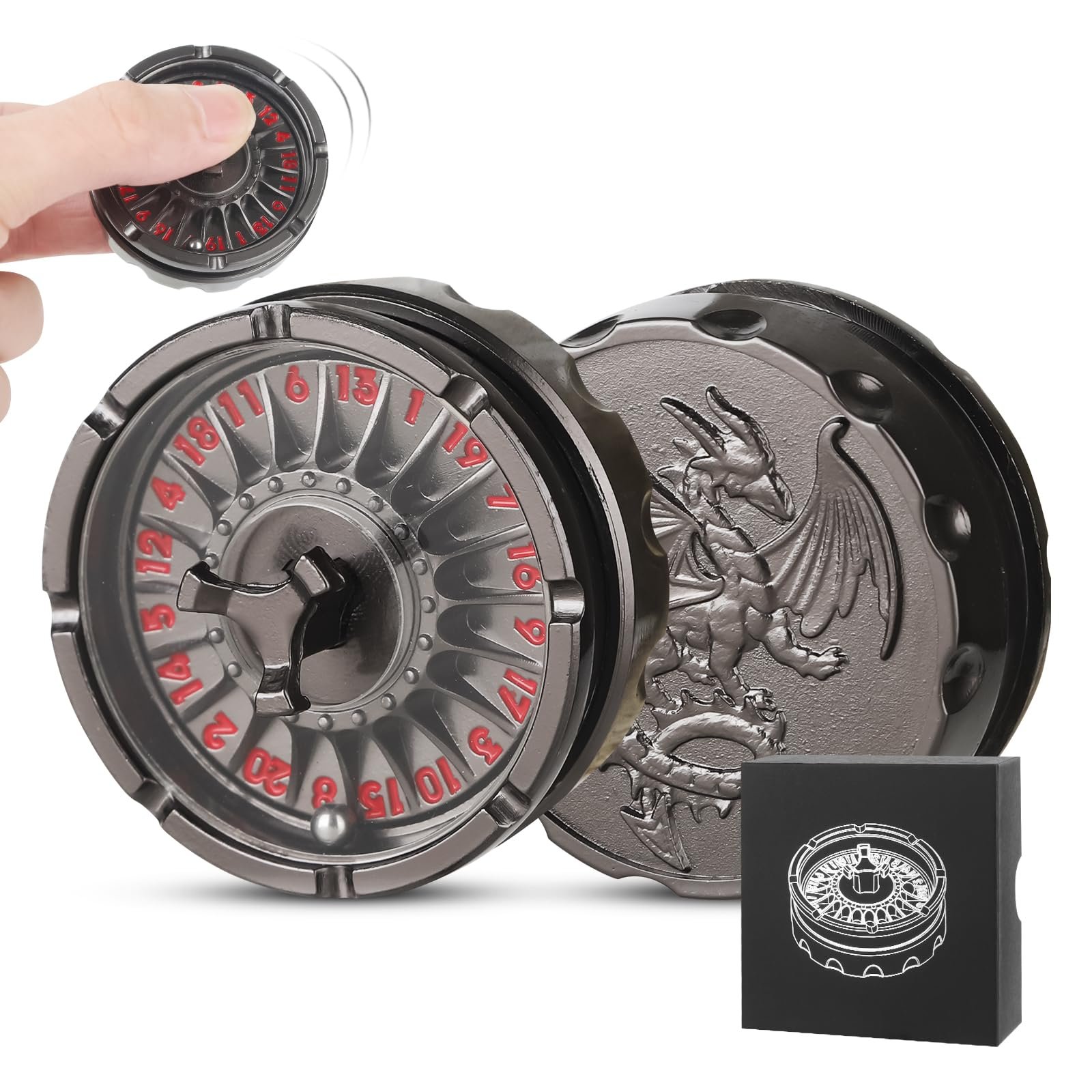 💥LAST DAY SALE 60% OFF - D20 Roulette Fidget Spinner Dice Set & Gift Case🎁