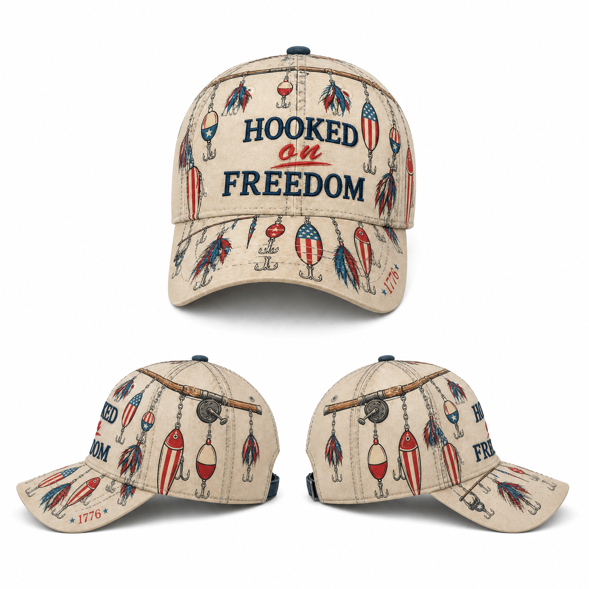 Hooked on Freedom Fishing Hat