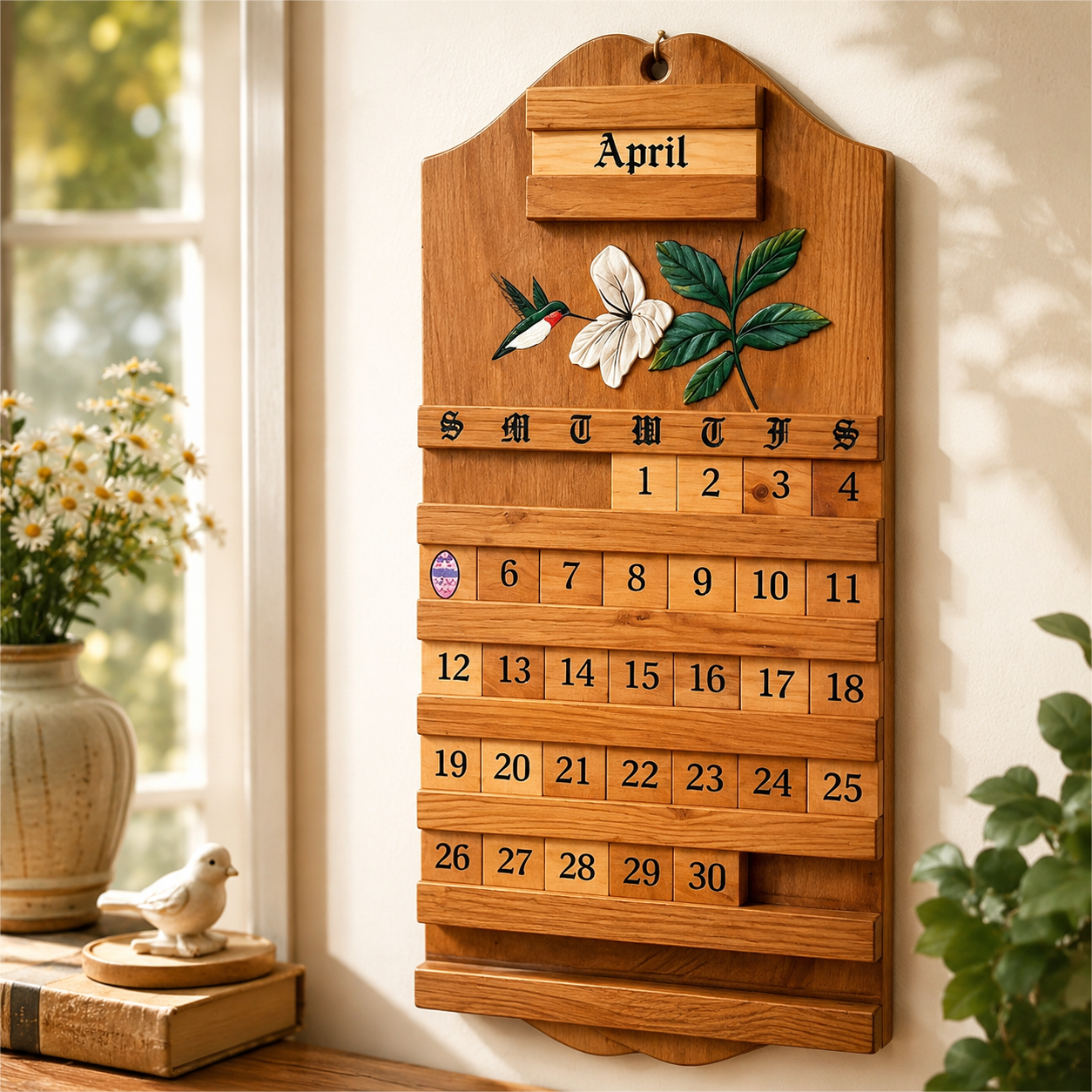 Wooden Perpetual Holiday Calendar