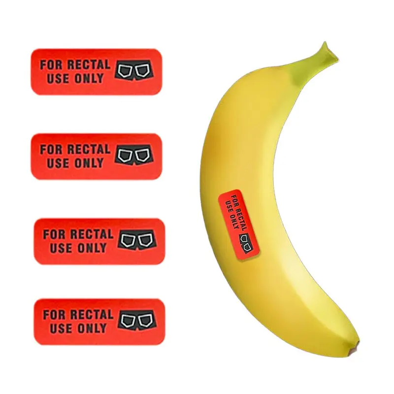 Product Introduction of For Rectal Use Only Letter Pattern Vinyl Sticker (400pcs/set), Waterproof Permanent Adhesive Label Sticker, Self Adhesive Label Sticker for Food, Fruit, Vegetable, Banana, Food Packaging, Desk Office Accessories, School Supplies 13