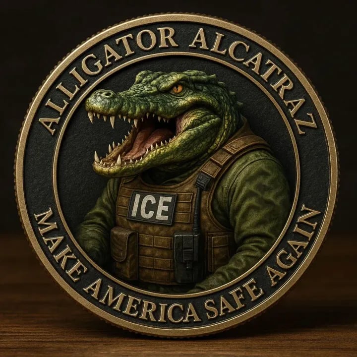 🏆Flash Sale 60% OFF - 🐊⛓️Alligator Alcatraz Inmate Mugshot Coin