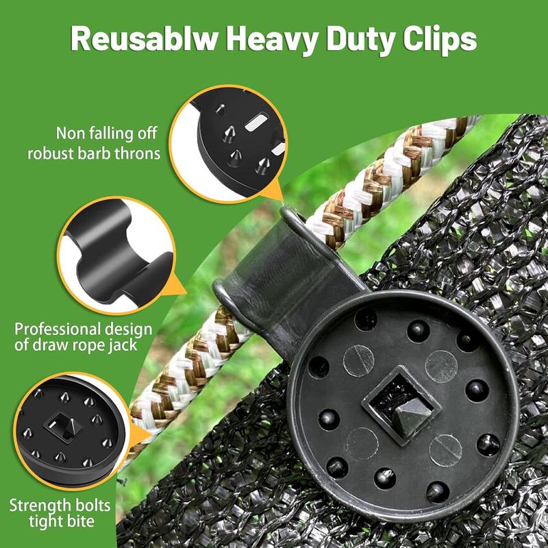 Product Introduction of 50 Piece Awning Fabric Heavy Duty Locking Clip, Reusable Windproof Awning Fixture Tarp Plastic Clip, Removable Garden Netting Awning Fabric Retaining Clip Clip 3