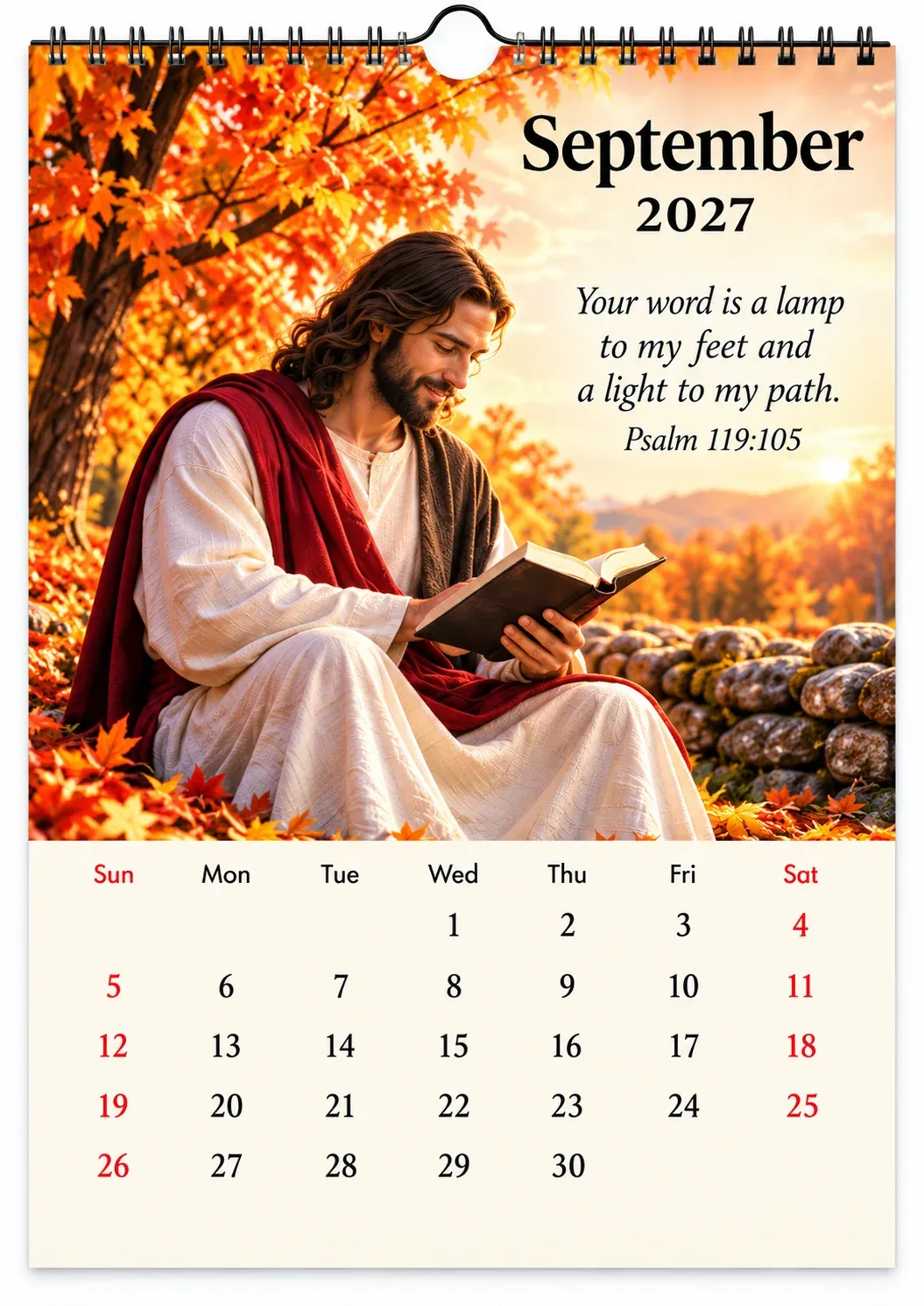✝️ 2027 Seasons of Faith Wall Calendar