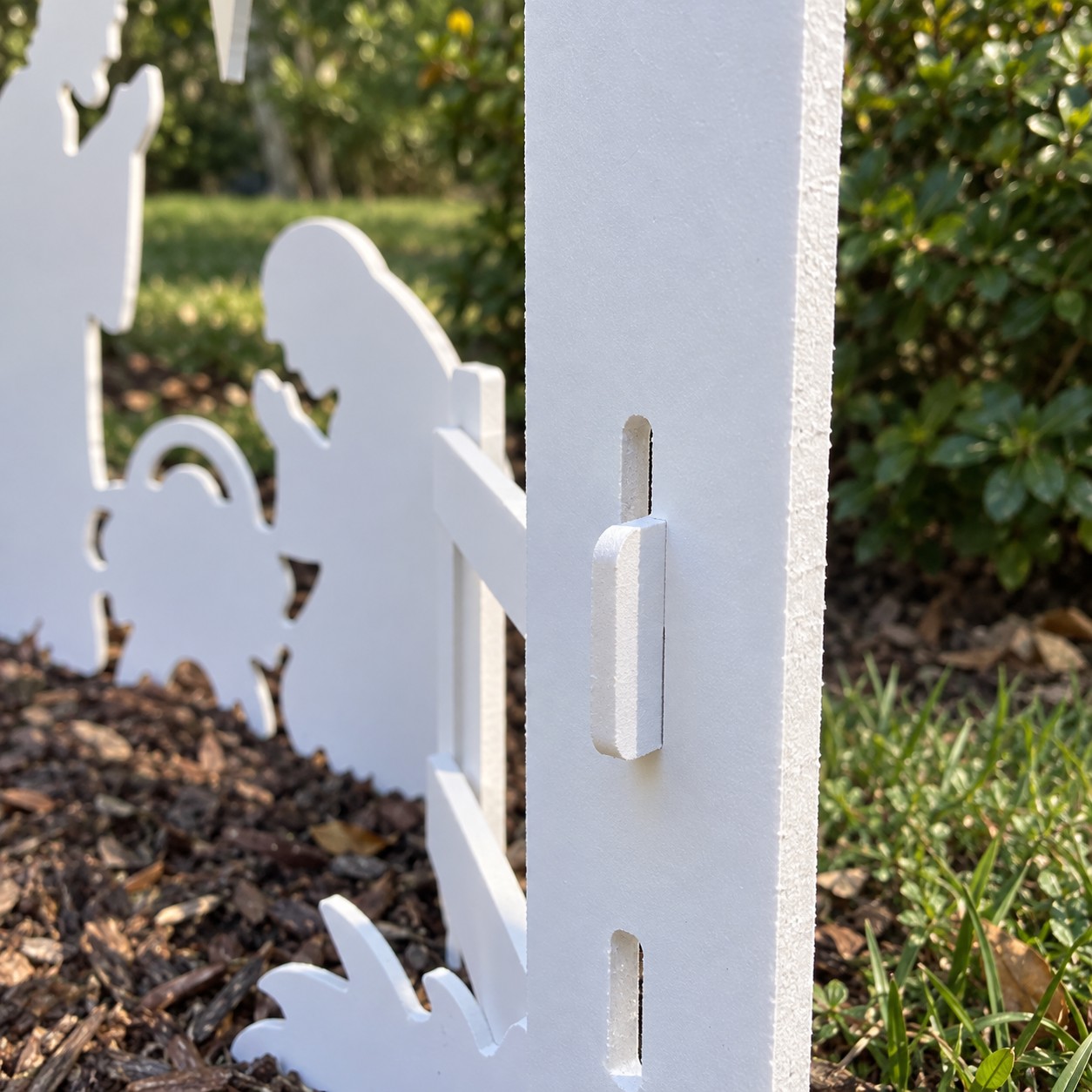 White Nativity Scene Yard Display