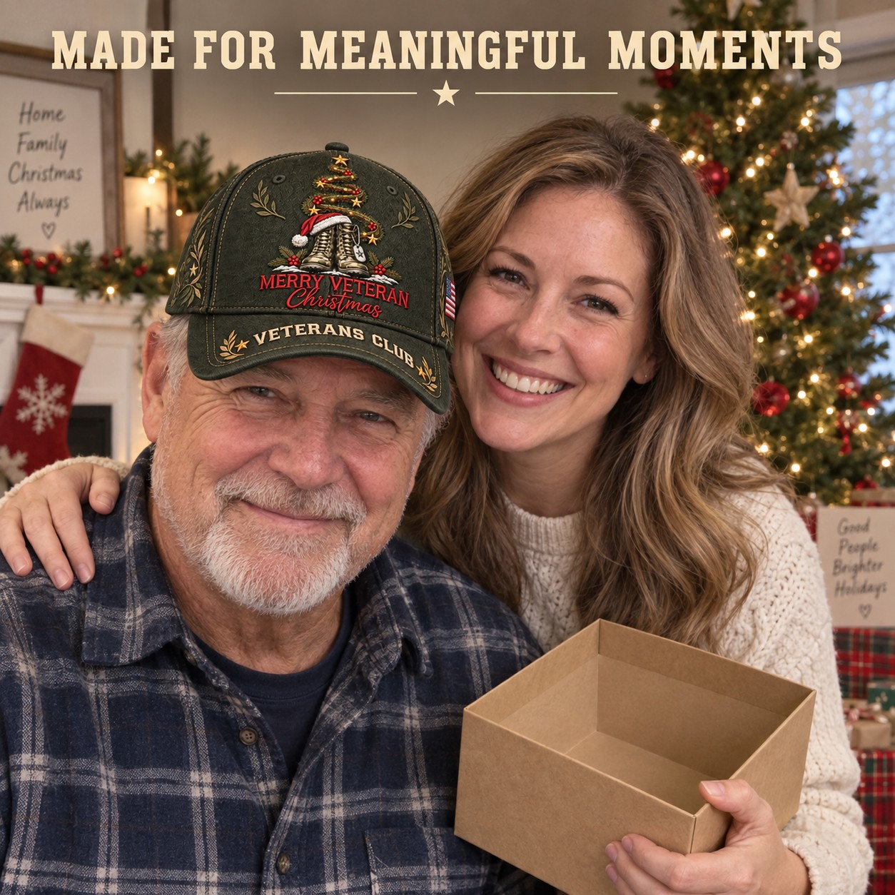 Merry Veteran Christmas Veterans Club Cap