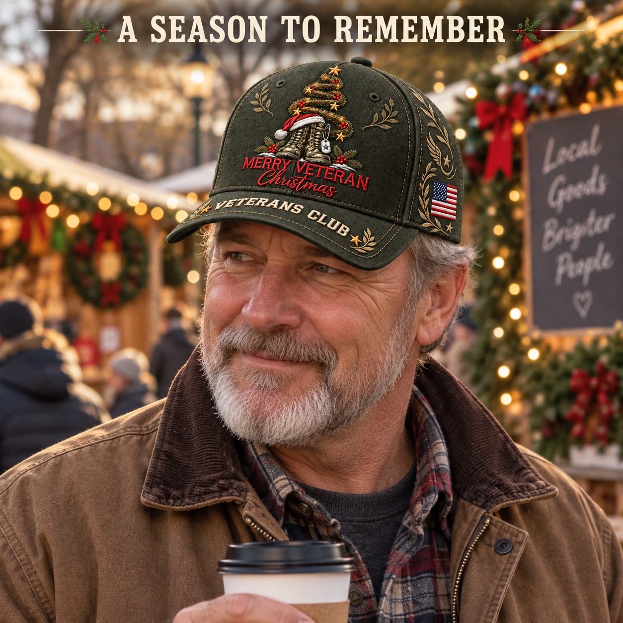 Merry Veteran Christmas Veterans Club Cap