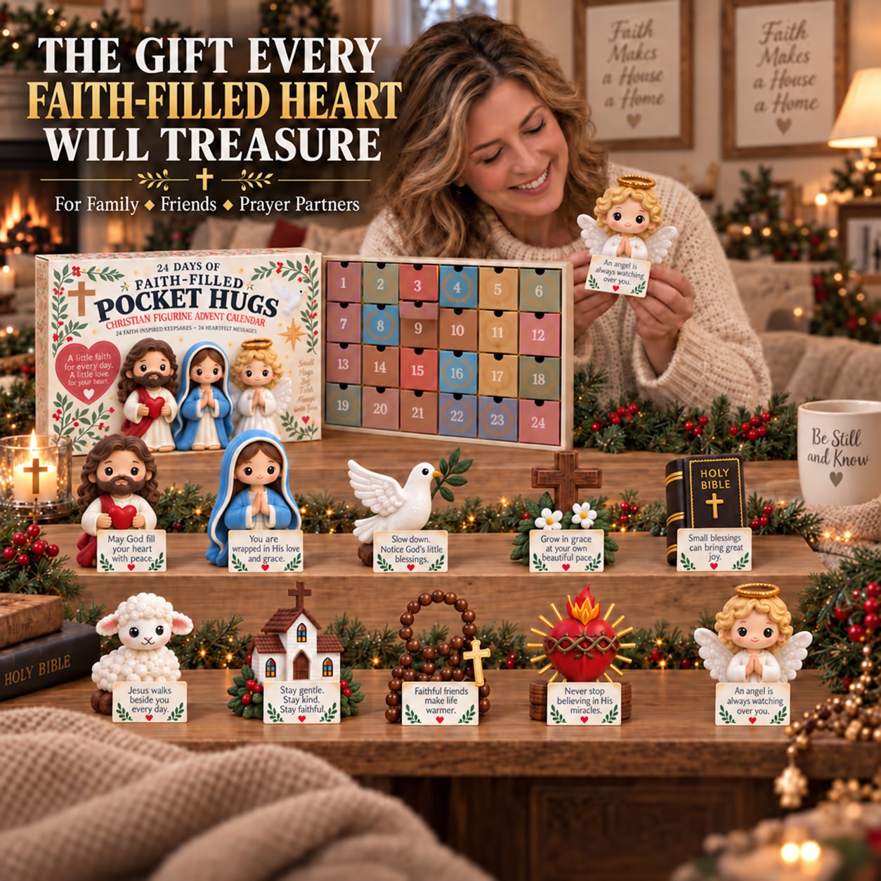 ✝️ 24 Days of Faith-Filled Pocket HugsTM Advent Calendar