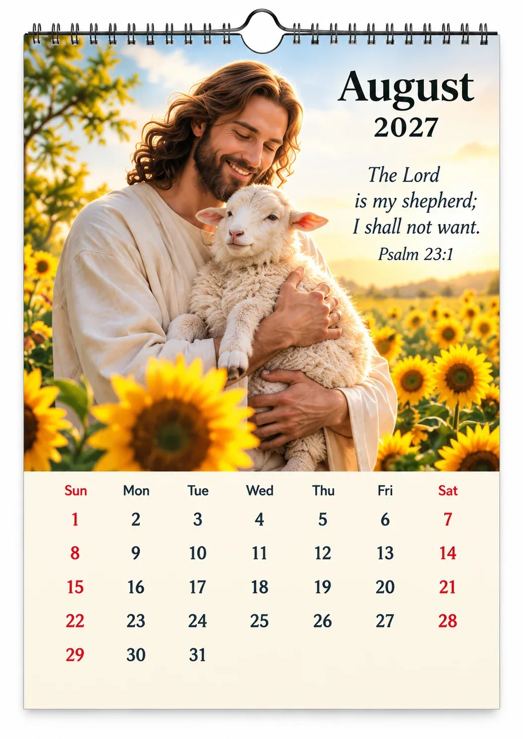 ✝️ 2027 Seasons of Faith Wall Calendar