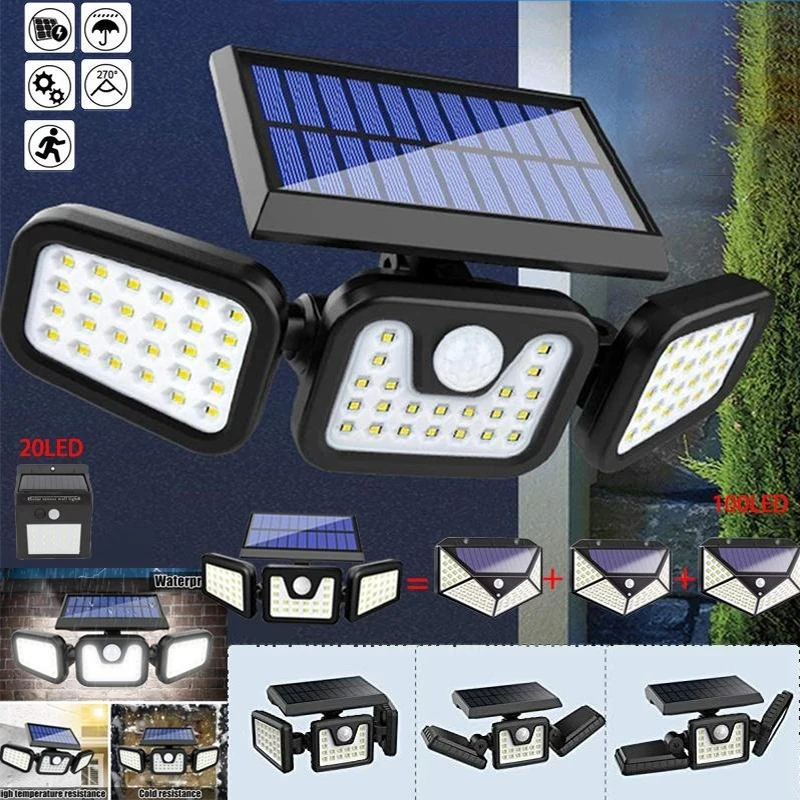 👍Outdoor Season 60% OFF - 💡Adjustable Motion Sensor Solar Lumina Lights