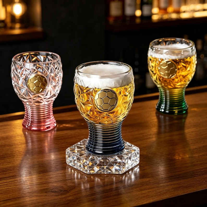 Soccer Beer Glass Set