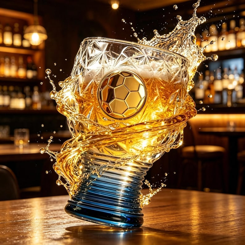 Soccer Beer Glass Set