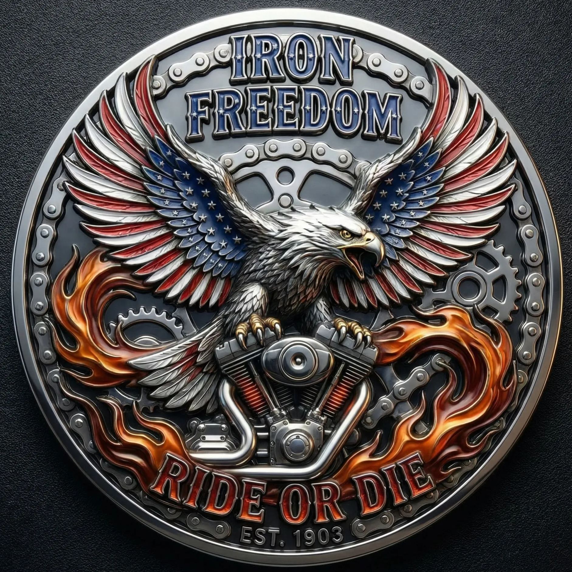 🏆NEW YEAR 60% OFF - ⚡️“Iron Freedom – Ride Free” Commemorative Coin