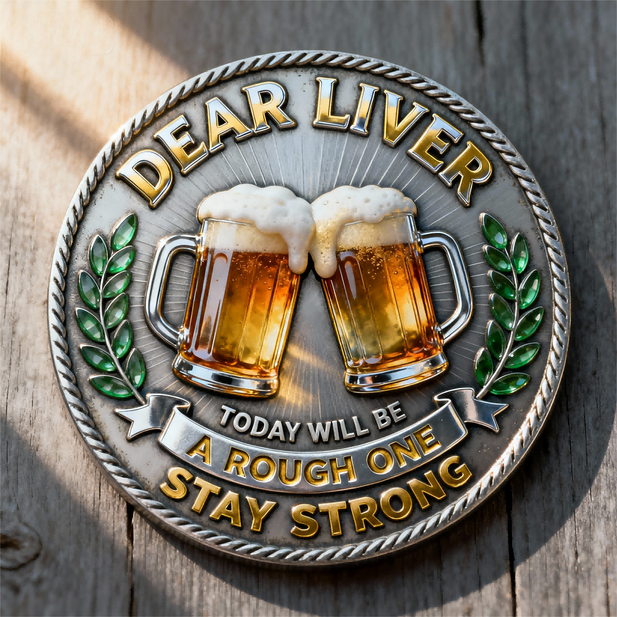 🏆Flash Sale 60% OFF - 🍺 “Dear Liver” Double-Sided Beer Coin 🍻