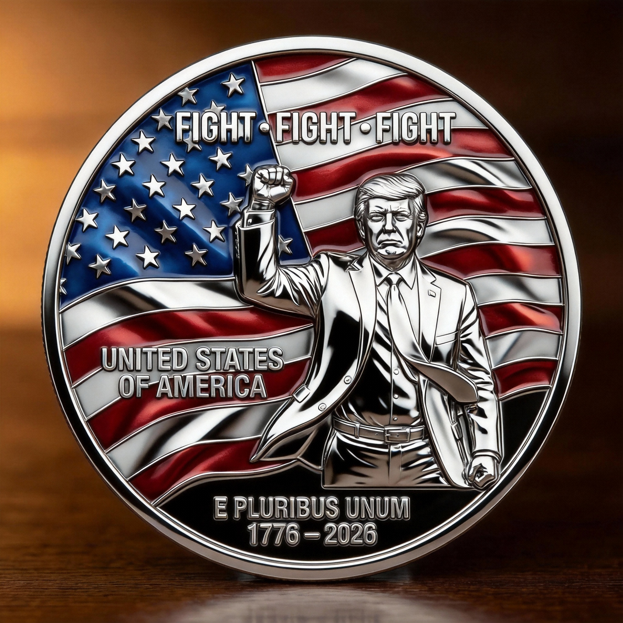 🦅 Trump – Liberty & Resolve 250 Years of American Strength Commemorative Coin 🇺🇸✨