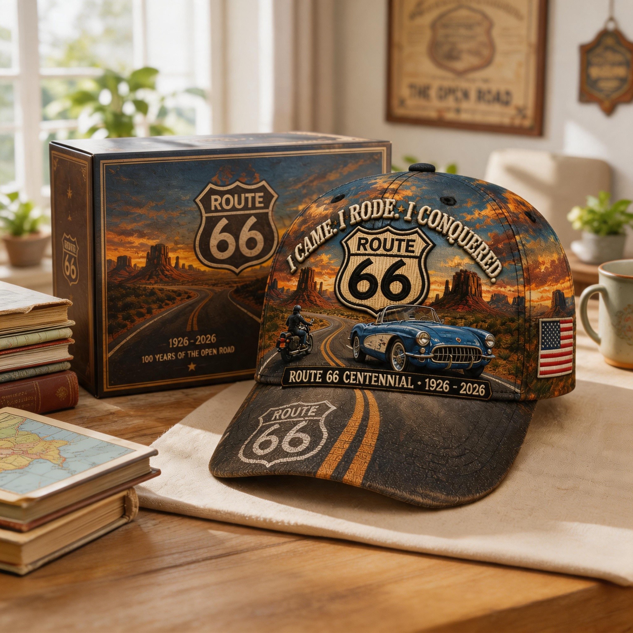 Flash Sale 49% OFF - Route 66 Centennial Road Trip Cap