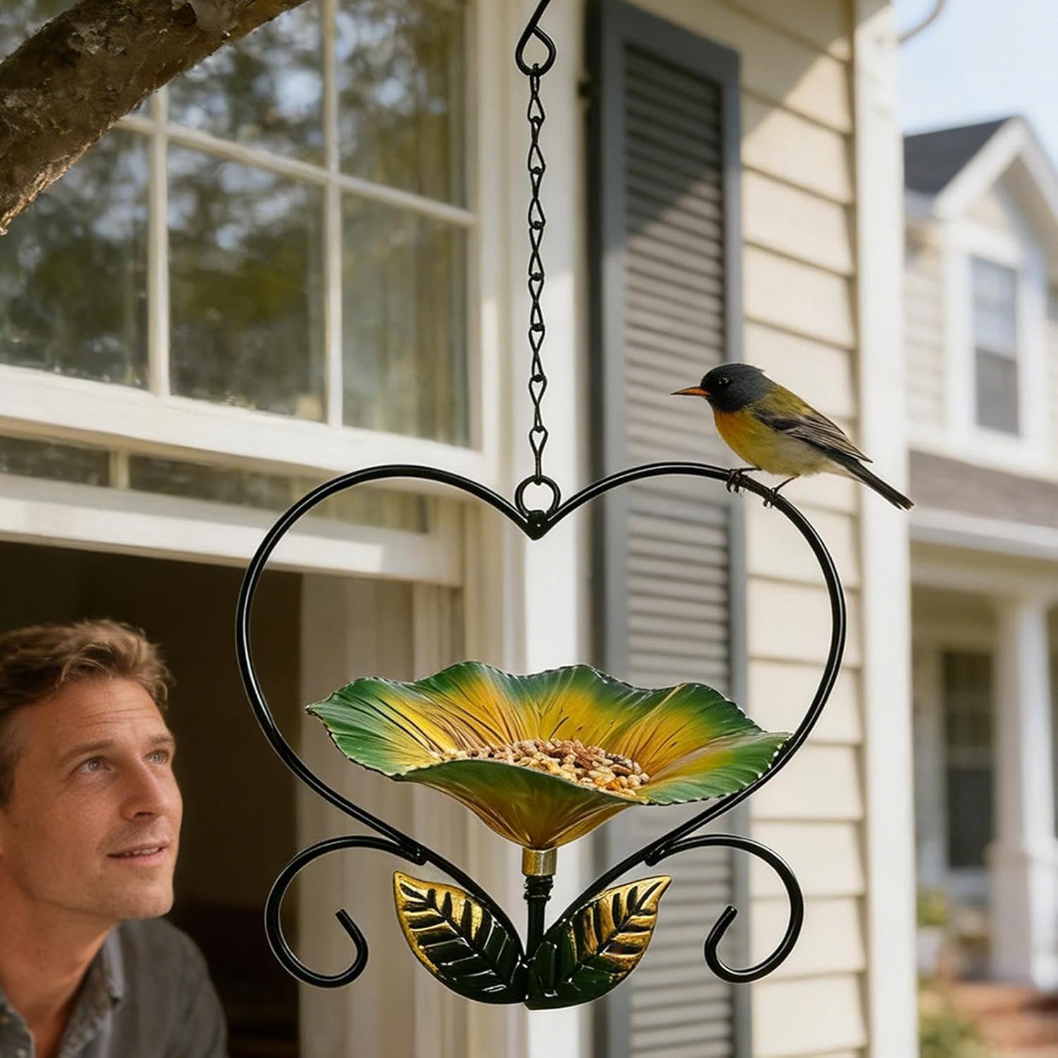 🐦Sturdy Metal Bird Feeder - Bring Life, Beauty & Birds Into Your Garden