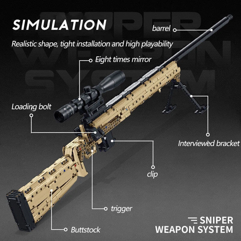 🏅250 Years of America 60% OFF - 🔫 1:1 Scale Shootable Building Blocks Gun Set: For Military Fans & Action Lovers 🧱