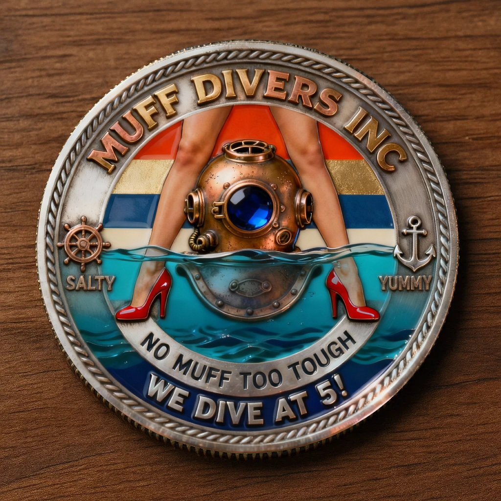 🏅250 Years of America 60% OFF - 🌊 “Muff Divers Inc. x The Bearded Clam” Commemorative Coin 🐚