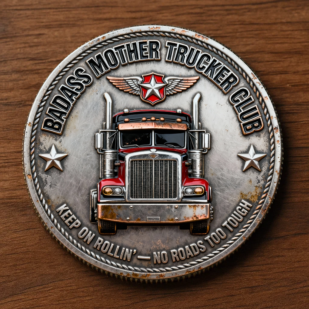 🏅250 Years of America 60% OFF - 🚛 “Badass Mother Trucker Club” Commemorative Coin 🛠️