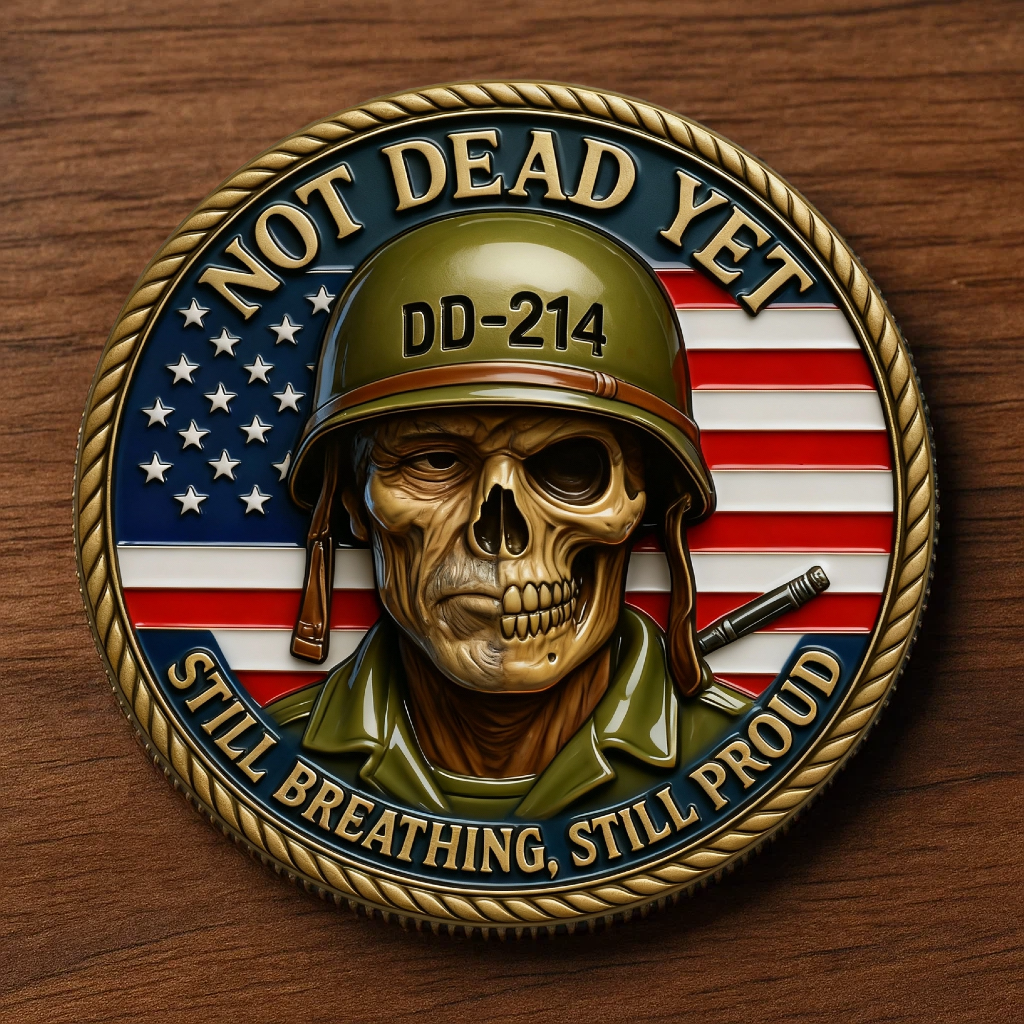 🏆Flash Sale 60% OFF - 💀 DD-214 “Not Dead Yet” Commemorative Coin 🇺🇸