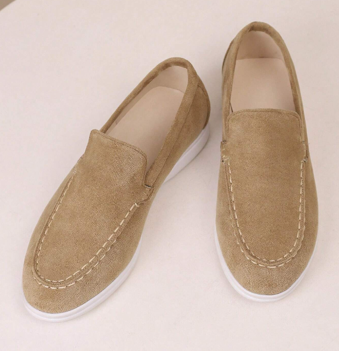 ??Last Day Promotion 70% OFF ??Apricot Men's Loafers, Comfortable Suede Flat Casual Shoes-Eliminate the pain caused by plantar fasciitis