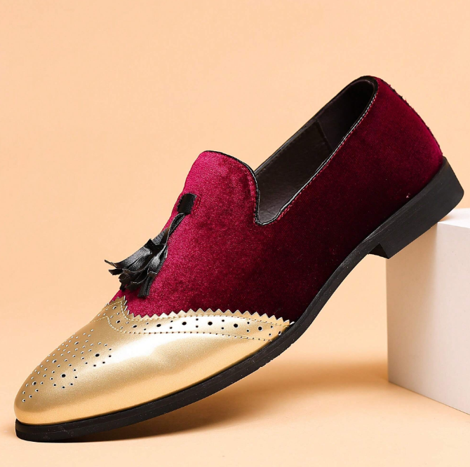 ??Last Day Promotion 70% OFF ??Men's Casual Tassel Loafers Comfort Slip On Walking Velvet Shoes with Arch Support