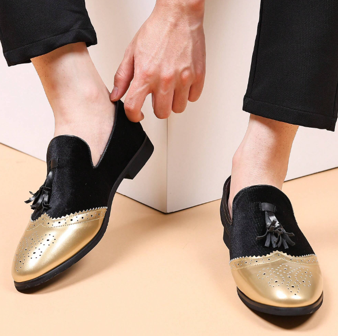 ??Last Day Promotion 70% OFF ??Men's Casual Tassel Loafers Comfort Slip On Walking Velvet Shoes with Arch Support
