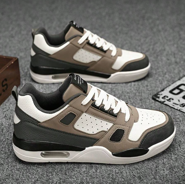 ??Last Day Promotion 70% OFF ??Men's Anti-Slip Graphic Color Block Lace-Up Sports Shoes, Outdoor Skateboarding Sneakers
