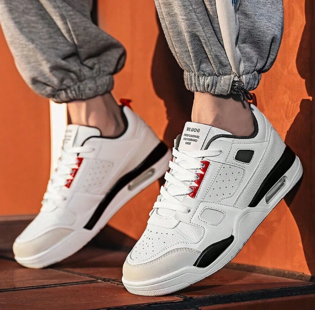 ??Last Day Promotion 70% OFF ??Men's Anti-Slip Graphic Color Block Lace-Up Sports Shoes, Outdoor Skateboarding Sneakers