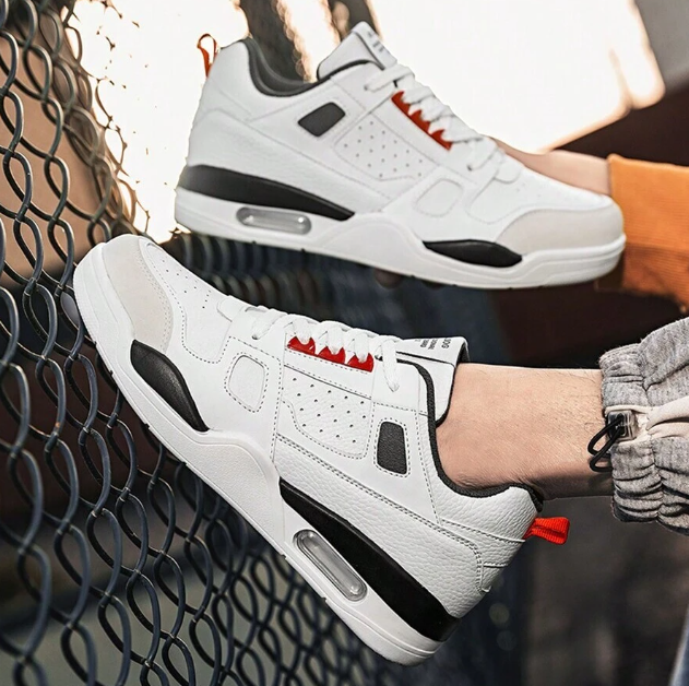 ??Last Day Promotion 70% OFF ??Men's Anti-Slip Graphic Color Block Lace-Up Sports Shoes, Outdoor Skateboarding Sneakers